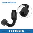 thumbnail image 4 of Adaptador de manguera reductor de flare para hombre Unique Bargains TF-1001-AN10 con conector de línea de combustible de 120° de aluminio negro, 4 of 6