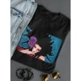 thumbnail image 3 of Pastell Purple Flowers Woman T-shirt Women's -Hulya Ozdemir Designs, Female Large, 3 of 4