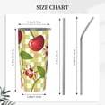 thumbnail image 5 of Kll Cherries And Ladybirds Stainless Steel Vacuum Insulated Coffee Cup 20 Oz Insulated Travel Mug Water Cup With Leak-Proof Straw Lid & Flip Lid,1 Metal Straws,1 Cleaning Brush, 5 of 8
