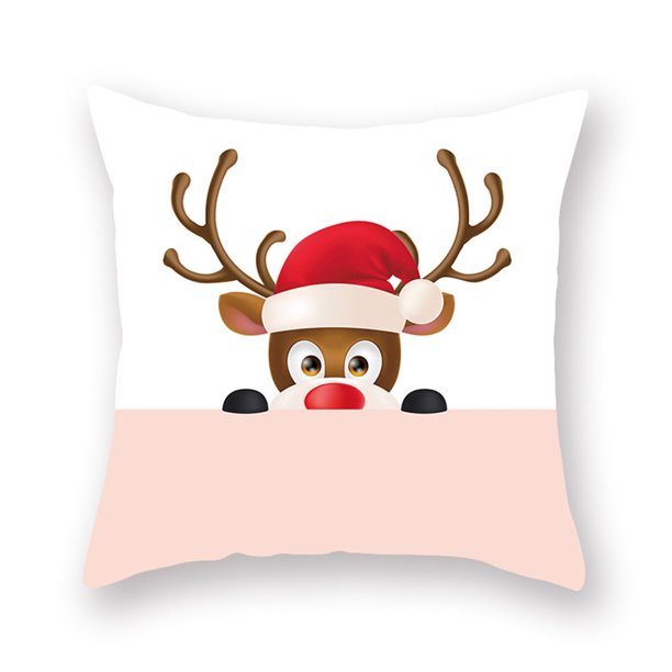 Advancent Funda de almohada de 2 piezas con estampado de elementos navideños, decoración de funda de almohada de poliéster lavable para sofá, funda de Kits de decoración para fiestas B-06732 Advancent HA007819-32