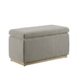 thumbnail image 4 of Linon Elta Rectangle Storage Ottoman, Light Gray, 4 of 12