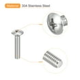 thumbnail image 4 of M4x20mm Oval Head Phillips Machine Screws, 50 Pack 304 Stainless Steel Slightly Raised Countersunk Head Screws, 4 of 5