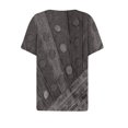thumbnail image 4 of Fiudx Ofertas Flash Del Día Blusa de Manga Corta Estampada a La Moda para Mujer, Blusas Informales con Cuello En V, 4 of 5