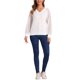 thumbnail image 2 of INSPIRAR CHIC Blusa de Manga de Encaje para Mujeres, Casual, Trabajo, Oficina, Top de Cuello en V, Talla XS, Blanca, 2 of 5
