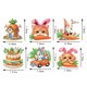 thumbnail image 5 of Painting Nevera Magnet 6pcs Rabbit Zanahoria Pascua para Adultos Principiantes, 5 of 9