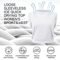 thumbnail image 3 of Camiseta deportiva con corte entallado para mujer, bonita camiseta sin mangas para yoga, para correr, gimnasio y hacer ejercicio, 3 of 6