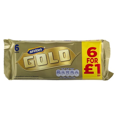 McVities Gold Bars 6pk