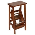 thumbnail image 2 of Cortesi Home Druzi Stepstool 3 in 1 Design, Barstool, Stepstool, Ladder, Oak Color, 2 of 9