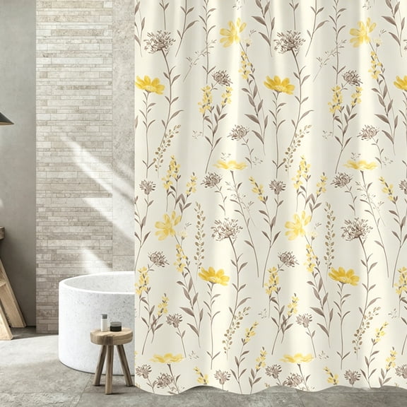 Tarmeek Waterproof Shower Curtain for Bathroom, Heavy Duty Fabric Shower Liner with 12 Rustproof Hooks, Quick-Dry Mold-Resistant Cloth Curtain Panel for Bathroom Divider 180x180cm