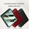 thumbnail image 5 of ELEHOLD for Motorola Razr Ultra 2025/Motorola Razr 60 Ultra Leather Case with Built-in Screen Protector Hinge Protection, Slim Fit Premium Leather Non-Slip Shockproof Protective Cover, Darkgreen, 5 of 6