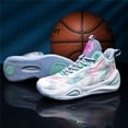 thumbnail image 2 of Bolognifi Men's Basketball Shoes, Classic Training Sports - BLUE_3.5, 2 of 7