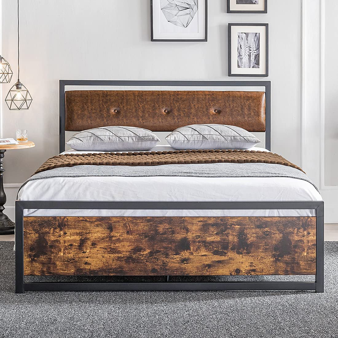 Smile Back Industrial Full Bed Frame, Do You Need A Headboard And Footboard