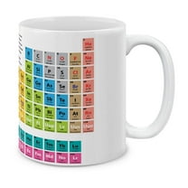 WIRESTER 11 Oz Ceramic Tea Cup Coffee Mug, Periodic Table of Elements White