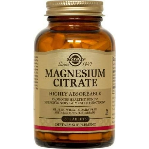Solgar Magnesium Citrate Tablets 60 ct
