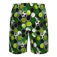 thumbnail image 6 of Kdxio Soccer1 Pattern Mens Casual Shorts - Drawstring Summer Beach Sports Shorts for Men, 6 of 9
