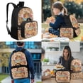 thumbnail image 2 of Yspwyqan Kids Backpack Set for High School, Fruit Donut Capybara Backpack Set with Lunch Box and Water Bottle Bag, Lightweight Fits 14 Inch Laptop School Bags with Adjustable Straps, 2 of 7