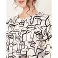 thumbnail image 5 of Moomaya Printed Asymmetric Tops For Women, Poly Rayon Long Sleeve Tunic Top, 5 of 8