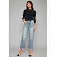 thumbnail image 5 of Kan Can Women's High Waist Raw Hem Cropped Wide Leg Jeans - KC2565L (T), 5 of 9