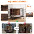 thumbnail image 4 of Cage pour Chien en Métal Robuste avec Étagères de Rangement / Résistante aux Égratignures, Assemblage Facile, Chenil pour Usage Intérieur/extérieur, 4 of 16