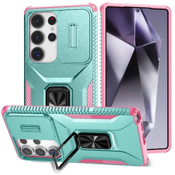 Funda para GANGXUN Samsung Galaxy S25 Ultra - Soporte metálico, Función magnética, Verde