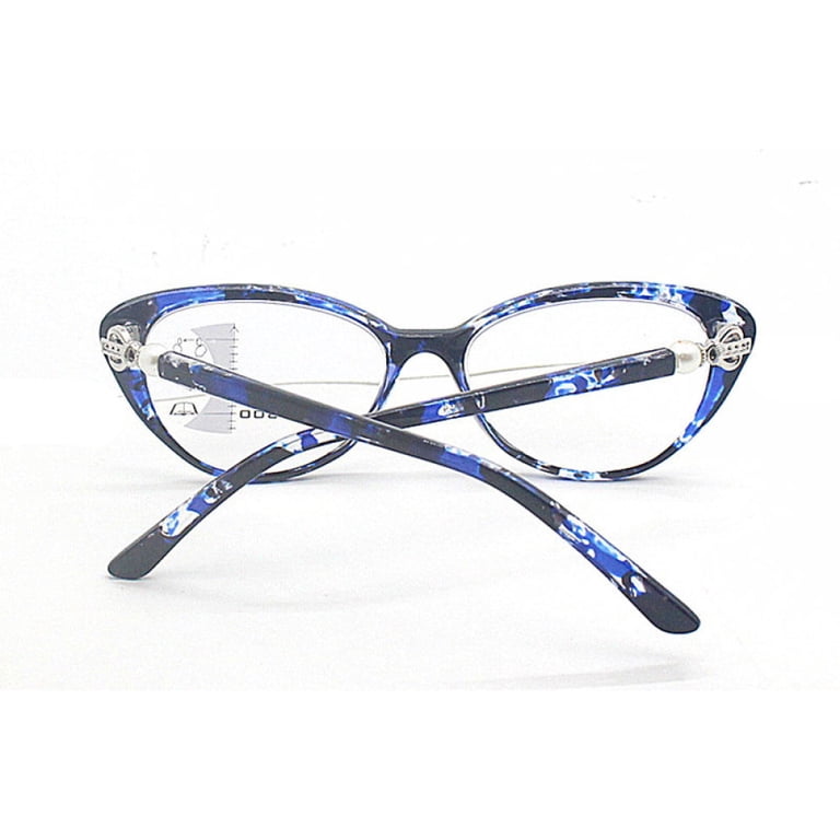 Tortoiseshell Progressive  Reading Glasses - 2.00 Strength / Blue Light Blocking Cat Eye Retro Progressive Multi-focus  main image 3