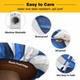 thumbnail image 3 of Elastic Fitted Round Tablecloth, Blue White Moire Waterproof Stretch Table Cover for 36"-44" Tables, Modern Abstract Art Washable Outdoor Tablecloths for Patio, Picnic, Camping, 3 of 9