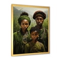 thumbnail image 2 of Designart "Highlands Harmony Ethiopian Family Portrait" People Framed Wall Art - Global Green African Tribal Hallway Framed Wall Art Decor, 2 of 6