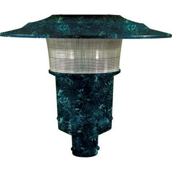 Dabmar Lighting GM655-VG Powder Coated Cast Aluminum Architectural Post Top Light Fixture, Verde Green - 19.50 x 23.13 x 23.13 in.