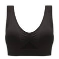 thumbnail image 6 of Womens Bras 3-Pack Sports Bra Without Support Yoga Running Underwears Wireless Bra Black 2XL, 6 of 7