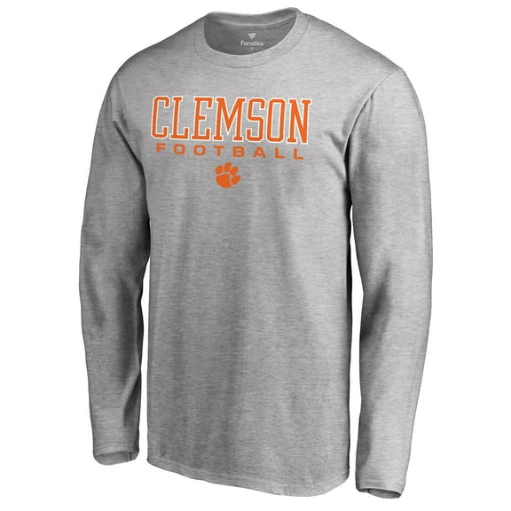 Men's Heather Gray Clemson Tigers Team Unity Football Long Sleeve T-Shirt