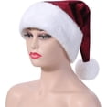 thumbnail image 4 of Unisex Adults Kids Velvet Comfort Santa Hat for Christmas New Year Festive Holiday Party Supplies, 4 of 6