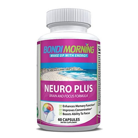 Bondi Morning Neuro Plus Brain Function Support. Promotes Focus, Clarity, Energy & Alertness. Nootropic Pills for Optimal Performance. Advanced Slow-Releasing Formula for Lasting Results. 60