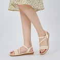 thumbnail image 7 of Ecetana Women's Flat Sandals Woven Open Toe Casual Summer Sandals for Beach Walking Daily Outdoor, 7 of 7
