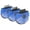 Blue, variant on Pet Life ® 'Axler' Triple Rotating Rake Deshedder and Dematting Grooming Pet Comb