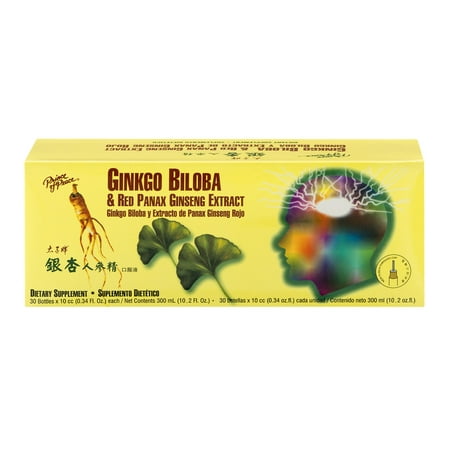 Prince Of Peace Ginkgo Biloba & Red Panax ginseng Extrait de suppléments alimentaires - 30 CT