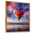 thumbnail image 2 of Designart "Horizon Beyond Orange Hot Air Balloon Adventure IV" Hot Air Balloon Floater Framed Canvas Art Print, 2 of 7