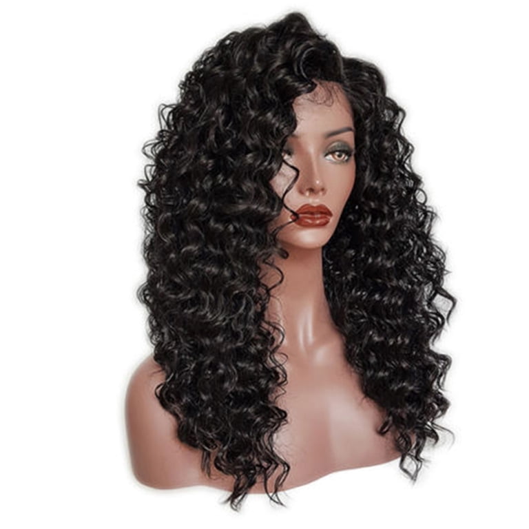 Masteelf Front Curly Synthetic Wig Heat Resistant Short Bob 