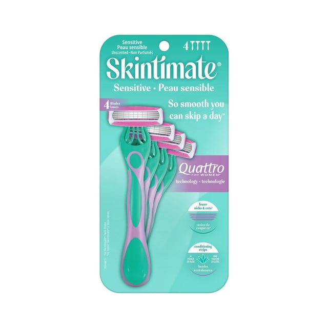 Skintimate Sensitive 4 Blade Disposable Razor for Women