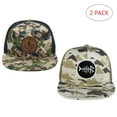 thumbnail image 2 of BASSDASH 2 Pack Flat Brim Trucker Cap Adjustable Snapback Hat Mesh Back For Men Women Fishing Hunting, 2 of 5