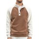 thumbnail image 2 of pstuiky camisetas de manga larga para hombre, Blusa/camisa informal y moderna de color liso con cuello alto y botones para hombre. tops de invierno para hombre l, 2 of 9