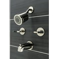 thumbnail image 2 of Kingston Brass KBX8146CKL Kaiser Two-Handle Tub and Shower Faucet, Polished Nickel, 2 of 5