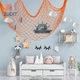 thumbnail image 4 of Pack de 2 redes de pesca decorativas ZUEXT de 200 x 100 cm, color naranja, 4 of 7