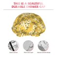 thumbnail image 3 of KLL Flower Pattern Shower Cap & Bath Cap for Women,Reversible Oversized Waterproof Shower Caps for all Hair Lengths,Elastic Reusable Bathing Hair Cap, 3 of 6