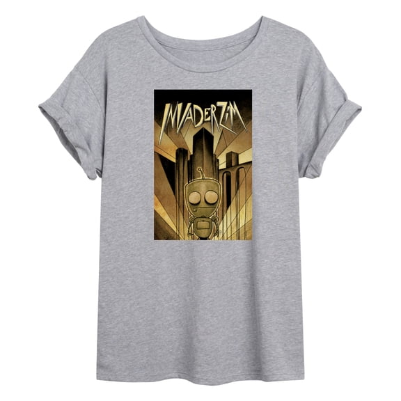 Invader ZIM - ZIM in Golden Metropolis - Juniors Ideal Flowy Muscle T-Shirt