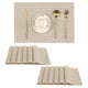 thumbnail image 1 of Juego de 12 Individuales Beige Leetaltree - Individuales Resistentes al Calor y Antideslizantes para Mesa de Comedor, Lavables y Duraderos de PVC Vinílico Tejido (Beige, 12), 1 of 9