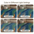 thumbnail image 7 of ODIKA 4'x6' Washable Area Rug Non-Slip, Chair-Friendly, Flatwoven Landscape Distressed Tone Fields Round Boho Layered Wave Abstract Refined for Home Office, Under Desk, 7 of 7