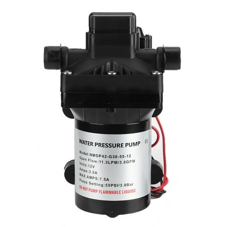 RV Water Pump 5.3 GPM 5.5 Gallons Per Minute 12V Water Pump Automatic 70 PSI Diaphragm Pump With 25 Foot Coiled Hose Washdown Pumps For Boats Caravan Rv Marine Yacht | US