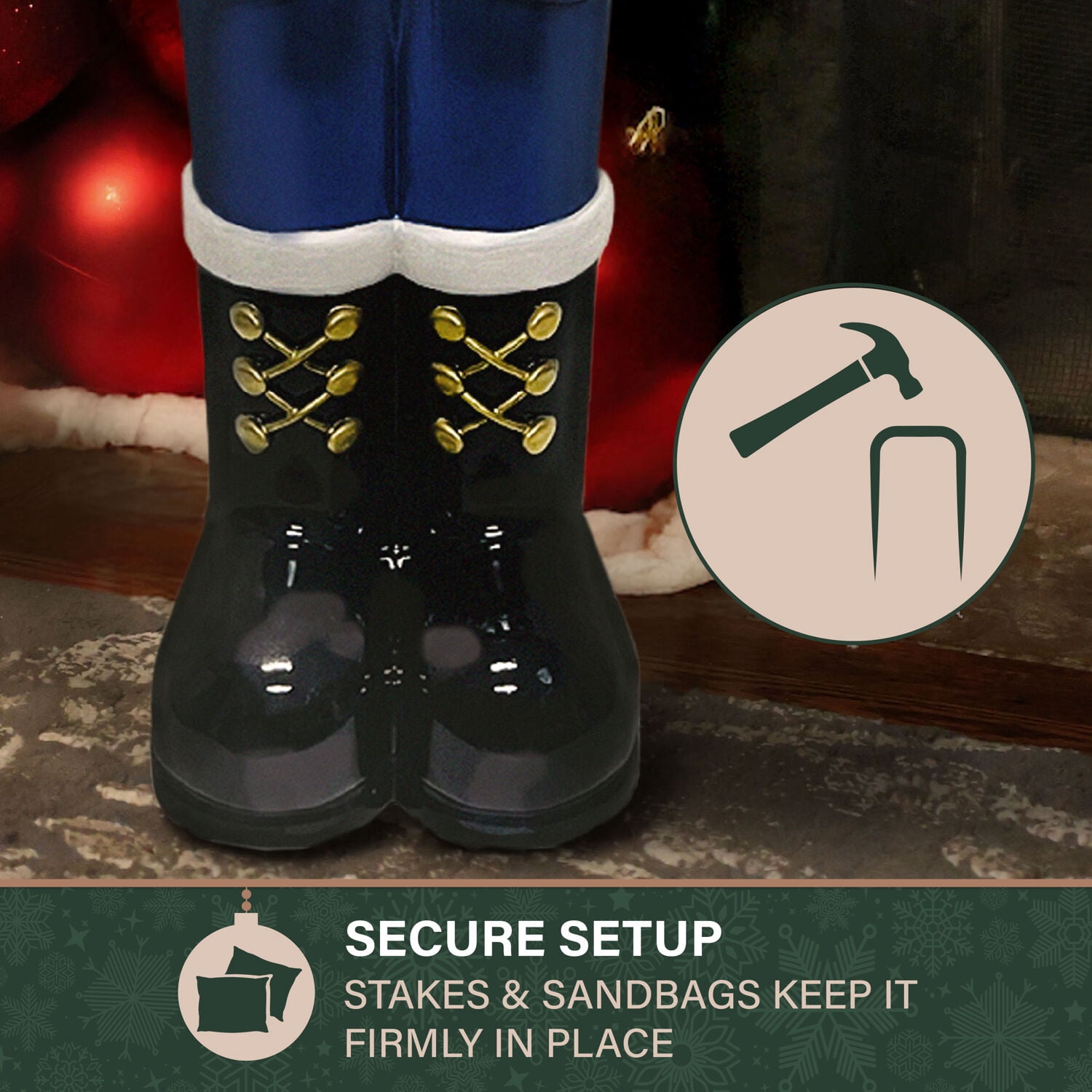 Fraser Hill Farm 40 in Nutcracker Soldier Christmas Blow Mold, FFBM-1NUT-MLT