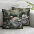 thumbnail image 3 of Qinduosi Farmhouse Pillow Covers Bird Animal Cushion Covers Botanical Scene of A in A Forest Outdoor Pillow Covers for Couch Sofa Bed White, 3 of 5