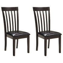 Signature Design by Ashley Hammis Rake Back Dining Room Chair, Set of 2, Dark Brown
